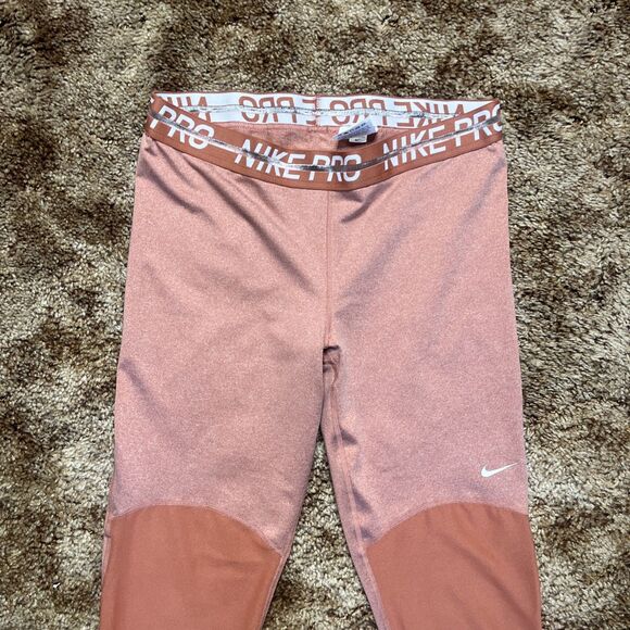 Nike Leggings Womens Large Pro Compression Athletic Running Yoga Pants - Picture 2 of 5